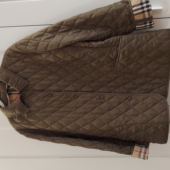Burberry Quilted Jacket Olive Large - Picture 1 of 11